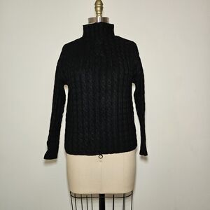 Philosophy Textured Black Turtleneck Sweater